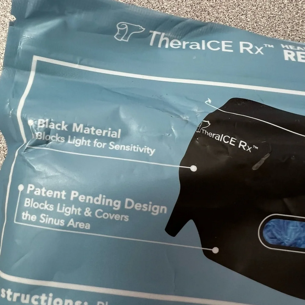 New Theraice Rx Form Fitting Gel Ice Headache Relief Therapy Migraine Relief Cap